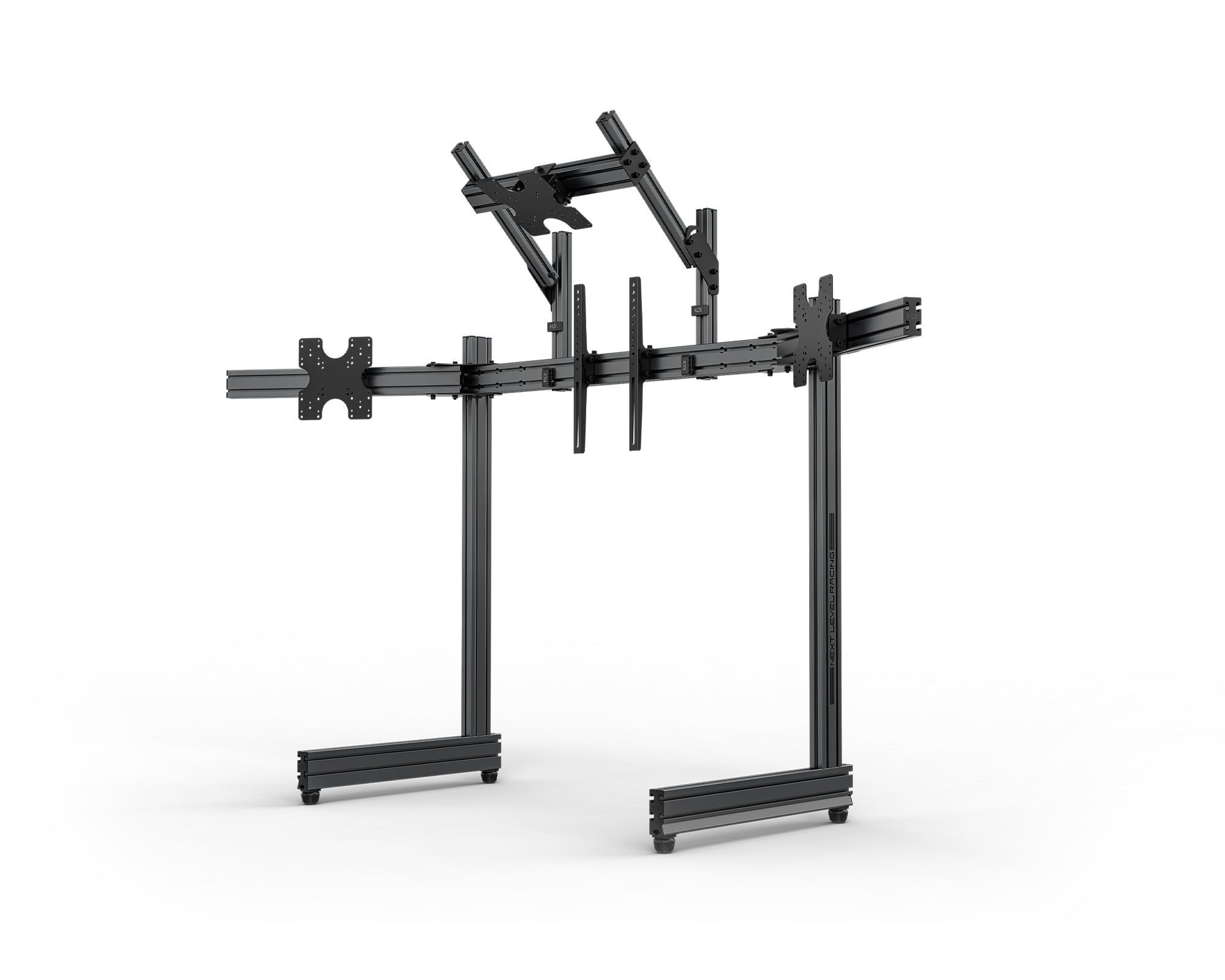 Elite Freestanding Quad Monitor Stand Carbon Grey