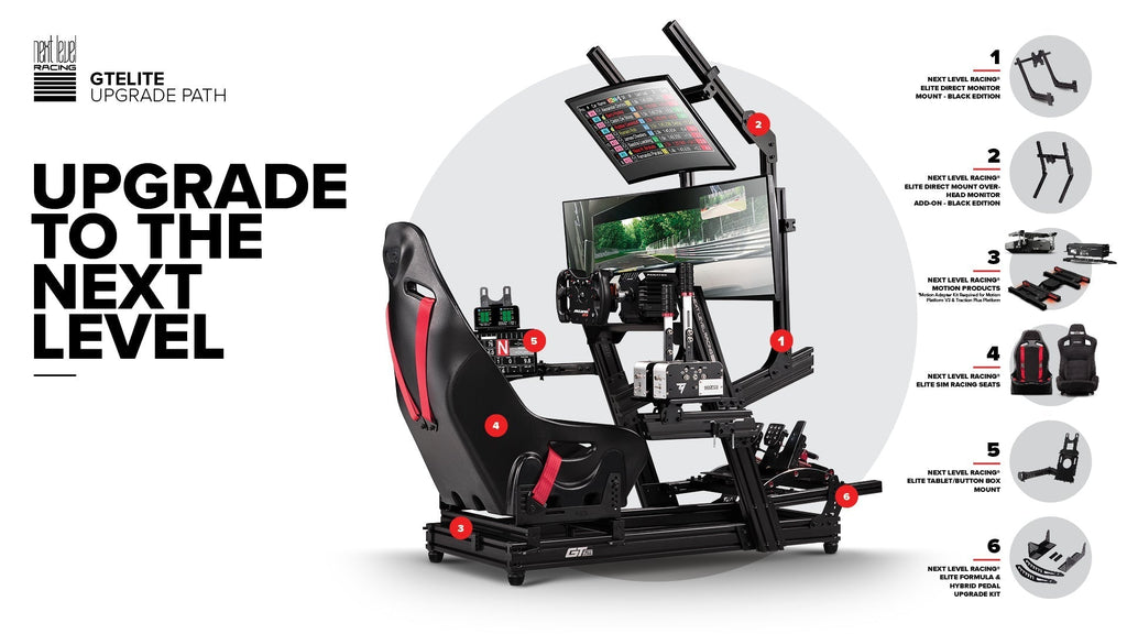 GTElite Aluminium Simulator Cockpit - Wheel Plate Edition