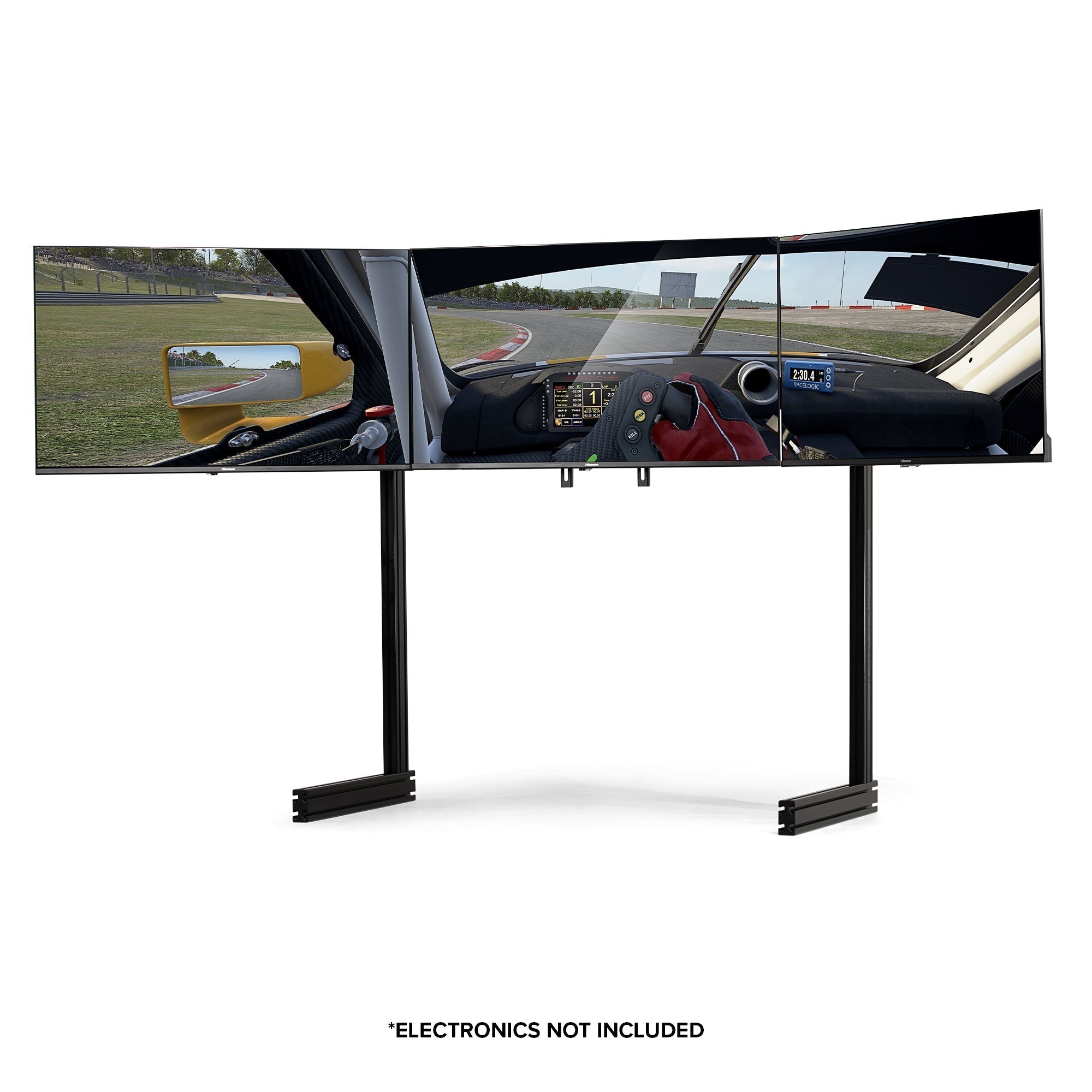 Elite Free Standing Monitor Stand Triple Add on - Black Edition